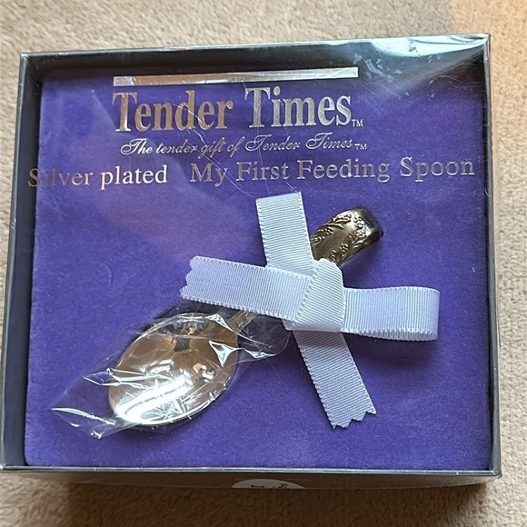 Bundle Tender Times Silver Plated My First My First Cup New &Feeding Spoon Open - Picture 2 of 13
